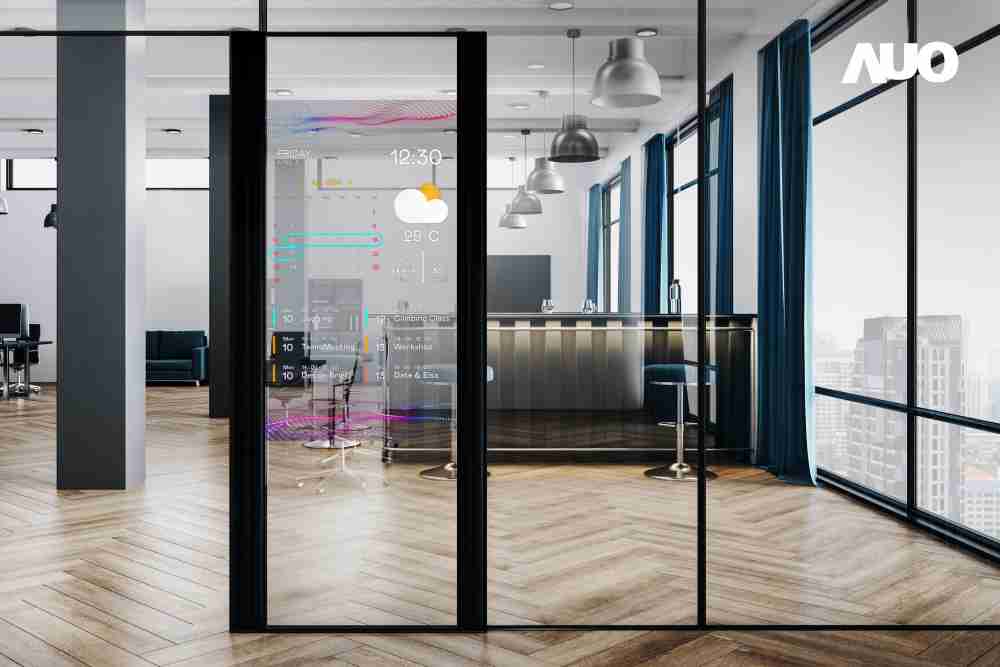 60吋Micro LED透明窗屏显示器，，可依需求调整并延伸应用于不同场域，，，包括汽车侧窗或家庭玄关、、、、智慧橱窗、、商业展示等面向，，，，提供丰富的信息娱乐内容