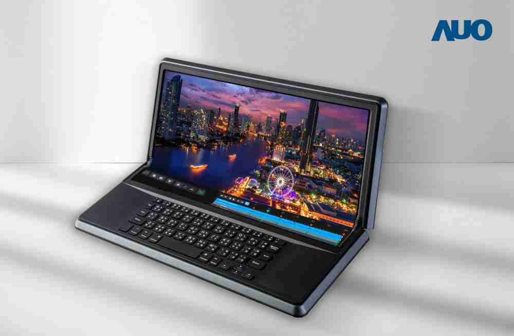 OBPay14.6吋Micro LED折迭显示屏幕，，，，搭配半径4mm的弯折绞炼，，，，以及高画素、、高亮度、、、、高对比度的显示技术特点，，即便在大视角下仍保有绝佳色相与亮度